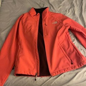cute pink north face jacket